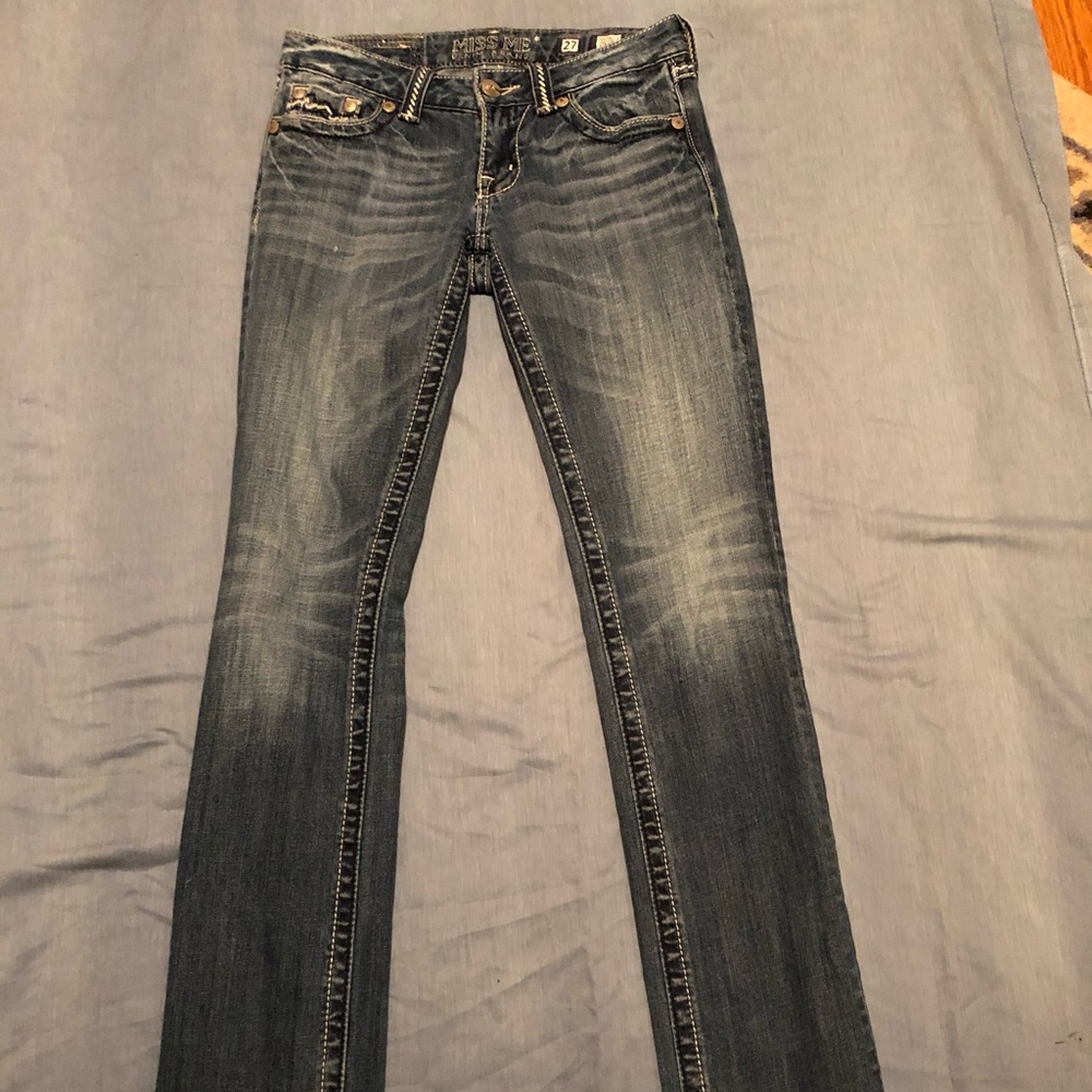 Miss me jeans awesome size 27 straight inseam 35